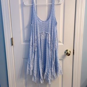 Free People Powder Blue lace slip